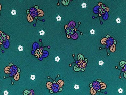Animal Print TIE Cute Butterfly Insect on Green  ITALY Silk Men Necktie 10