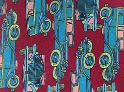 Massimo Vito TIE Old Car Vintage Theme Repeat Silk Necktie 3