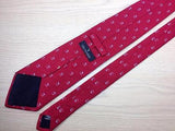 Geometric TIE TRUSSARDI Square & Logo Repeat RED Silk Men Necktie 23