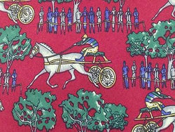 Animal Print TIE HORSE RACING JOCKEY CHARIOT EQUESTRIAN  Silk Men Necktie 26