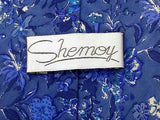 Floral TIE Shemoy Blue Gray Silk Men Necktie 23