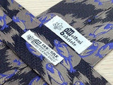 Animal Tie molteni gabriele Blue Penguins  on Black Silk Men Necktie 45