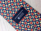 Geometric TIE ¦ Red & Cream Snowflake by RICOH  ¦ Made in France Silk Necktie 1