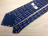 Novelty Tie Cravattificio Old Cell Phones on Navy Blue Silk Men Necktie 48