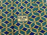 Designer Tie Celine Yellow Pattern On Multi Color Check Silk Men Necktie 43