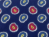 Designer Tie Burberrys Red & Blue Perpetual Pattern on Blue Silk Men Necktie 32