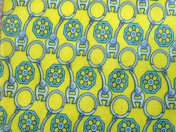 Geometric TIE Aigner Logo Chain Link Yellow Silk Men Necktie 23