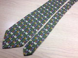 Gentleman's Silk Tie -Olive Green with Charming Panda Dice Pattern 35