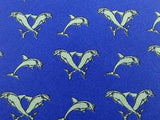 Animal Tie Dido's Roma Dolphins On Ocean Blue Silk Men Necktie 29