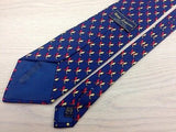 Animal Tie Pierre Lorrain Dolphin Pattern On Dark Blue Silk Men Necktie 29
