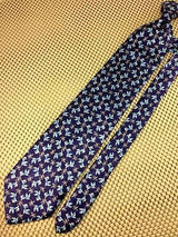 CATFISH on Navy Blue TIE Repeat Animal Novelty Silk Men Necktie 11
