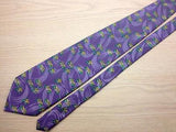 Novelty TIE Vintage Moto on Purple Made in ITALY Polyester Necktie 10