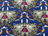 Animal Tie Peacocks On Blue Silk Men Necktie 43