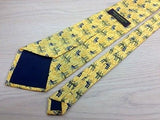 Novelty Tie Paolo Borghesi Lawn Chairs on Yellow Silk Men Necktie 45