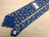 Designer Tie Givenchy Pattern  on Blue Silk Men NeckTie 46