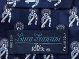 Novelty TIE Luca Franzini Horseshoe on Black Made in ITALY Silk Necktie 9
