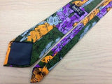 Designer Tie Dunhill Multi Color Pattern On Dark Green Silk Men Necktie 29