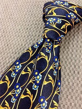 Brooksfield Floral TIE Woven Repeat Silk Men Necktie 18