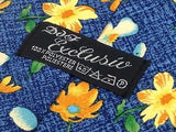 EXCLUSIV Polyester Tie - Blue with Bright Flower Pattern  36