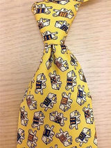 Falling Elephant on Yellow TIE Repeat Animal Novelty Silk Men Necktie 11