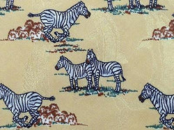 Animal Print TIE Zebra on Yellow Silk Men Necktie 24