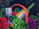 Novelty Tie D'em Crazy Vine & Fruits on Dark Blue Polyester Men NeckTie 49