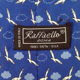 Raffaello Birds Wings Sky Clouds Fun Novelty Theme Italy 100% Silk men necktie