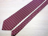 Animal Print TIE Dog Jumping Ring Red Made in ITALY Silk Necktie 5