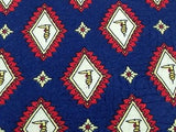 Designer Tie Trussardi Flower on Blue Silk Men NeckTie 44