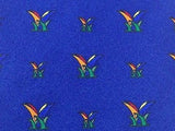 SOW THE SEEDS OF LOVE Polyester Tie - Royal Blue with Seedlings Pattern 37