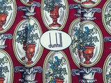 DUNHILL English Silk Tie - Dark Red with Grecian Urn Pattern 33