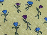CELEB Silk Tie - Designed by Susan Sullivan - Gold with Tulips 37