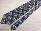 Animal Tie Peacocks On Blue Silk Men Necktie 43