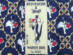 Animal Print TIE  Looney Tunes Sylvester Tweety Silk Men Necktie 20