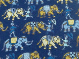 Animal Tie Jim Thompson Royal Elephant and Knight on Blue Silk Men Necktie 47