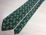 ERMENEGILDO ZEGNA Italian Silk Tie - Green w Abstract Pattern 37