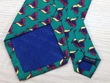 Animal Print TIE  Hummingbird Green CABOUCHON  Silk Men Necktie 8