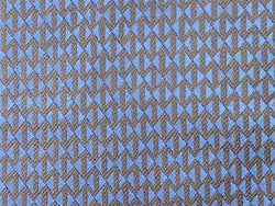 Lancel Paris TIE ZigZag Geometric Repeat Blue & Gray Silk Necktie 19
