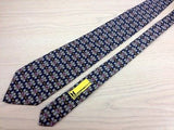 Designer Tie Moreschi Handcuff Style on Blue Silk Men NeckTie 30