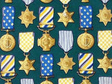 Novelty TIE Rossetti Medals on Green Necktie 7