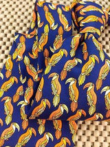 Trussardi TIE Parrot Exotic Bird Animal Repeat Novelty Silk Men Necktie 17