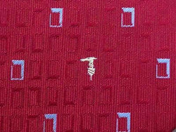 Geometric TIE TRUSSARDI Square & Logo Repeat RED Silk Men Necktie 23