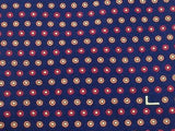 LANCEL Paris Silk Tie - Blue with Red & Orange Dots 41