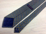 Designer Tie Charles Jourden Skin Flowers On Blue Silk Men Necktie 43