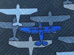 Novelty Tie Rudia Colored Planes on Dark Grey Silk Men NeckTie 49