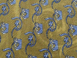 Designer Tie Valentino Blue Flower Pattern On Skin Silk Men Necktie 31
