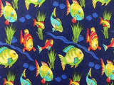 Fish Water Nature TIE Multi Color Animal Repeat Novelty Silk Men Necktie 17