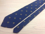 Novelty Tie Alleanza Golden Hunter With Spear on Deep Blue Silk Men Necktie 48