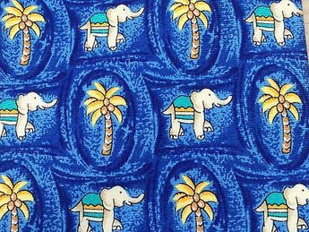 Animal Print Tie Elephant Palmer Vendome Paris Blue Silk Men Necktie 24