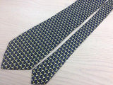 FERAUD Silk Tie - Navy with Yellow Half Moons and Stars Pattern 38